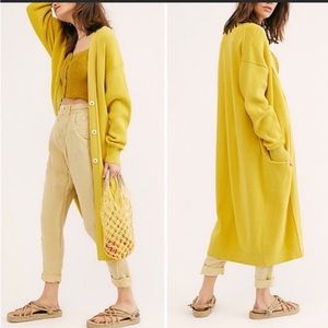 Free people run to you duster long line cardigan